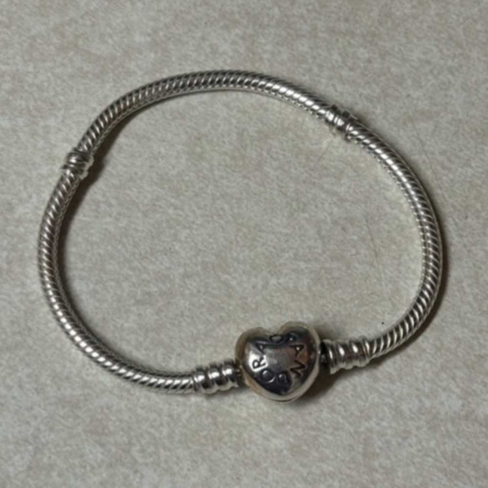 Pandora Heart Snake Chain Bracelet